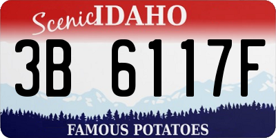 ID license plate 3B6117F