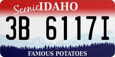 ID license plate 3B6117I