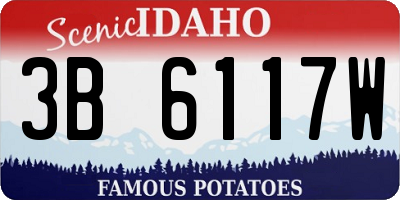 ID license plate 3B6117W