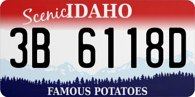 ID license plate 3B6118D