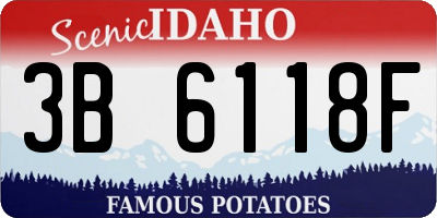 ID license plate 3B6118F