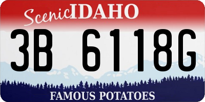 ID license plate 3B6118G