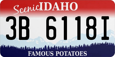 ID license plate 3B6118I