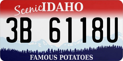ID license plate 3B6118U