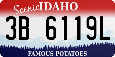 ID license plate 3B6119L