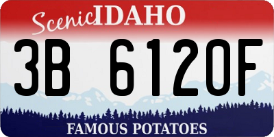 ID license plate 3B6120F
