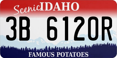 ID license plate 3B6120R