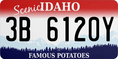 ID license plate 3B6120Y
