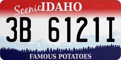 ID license plate 3B6121I
