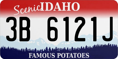 ID license plate 3B6121J