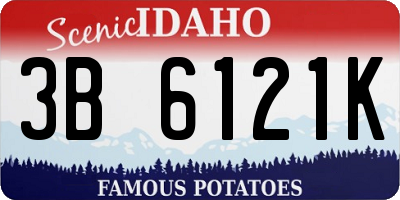 ID license plate 3B6121K