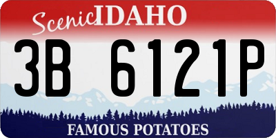 ID license plate 3B6121P