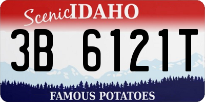 ID license plate 3B6121T
