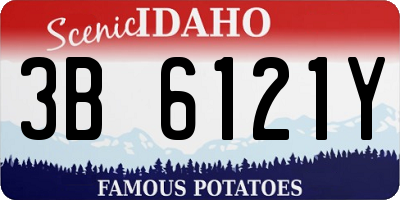 ID license plate 3B6121Y