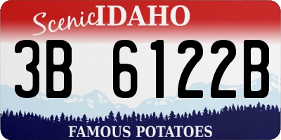 ID license plate 3B6122B