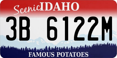 ID license plate 3B6122M