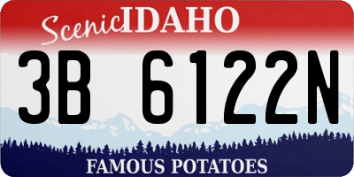 ID license plate 3B6122N