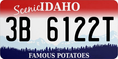 ID license plate 3B6122T