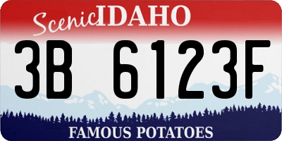 ID license plate 3B6123F
