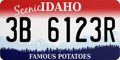 ID license plate 3B6123R