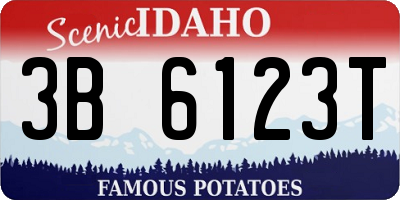 ID license plate 3B6123T