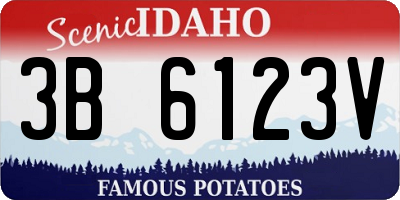 ID license plate 3B6123V