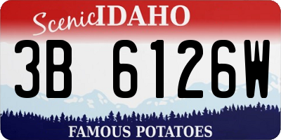 ID license plate 3B6126W