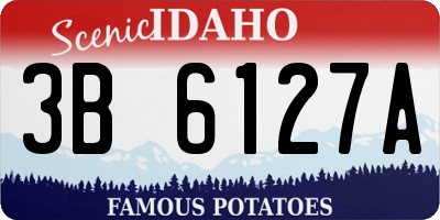 ID license plate 3B6127A