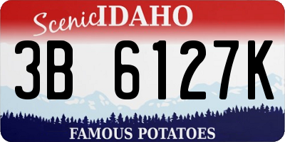 ID license plate 3B6127K