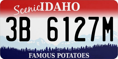 ID license plate 3B6127M