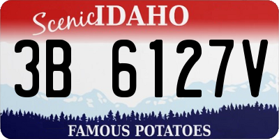 ID license plate 3B6127V