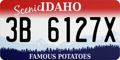 ID license plate 3B6127X