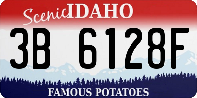 ID license plate 3B6128F