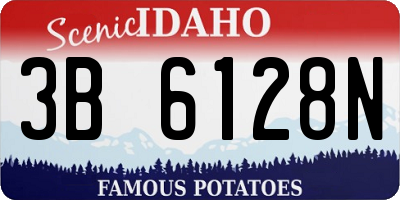 ID license plate 3B6128N