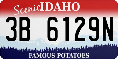 ID license plate 3B6129N