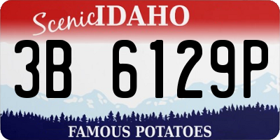 ID license plate 3B6129P