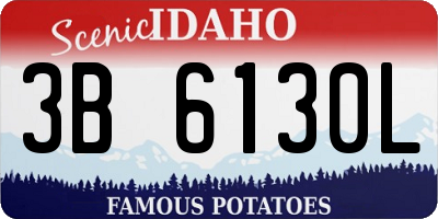 ID license plate 3B6130L