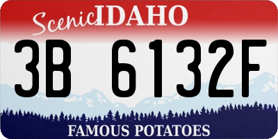 ID license plate 3B6132F