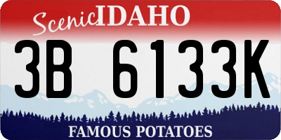 ID license plate 3B6133K