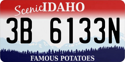ID license plate 3B6133N