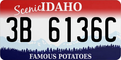 ID license plate 3B6136C