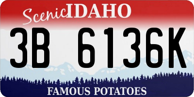 ID license plate 3B6136K