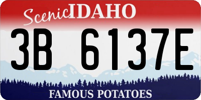 ID license plate 3B6137E