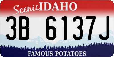 ID license plate 3B6137J
