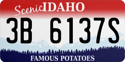 ID license plate 3B6137S