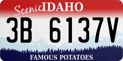 ID license plate 3B6137V