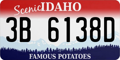 ID license plate 3B6138D