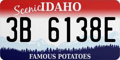 ID license plate 3B6138E