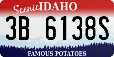 ID license plate 3B6138S