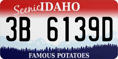 ID license plate 3B6139D